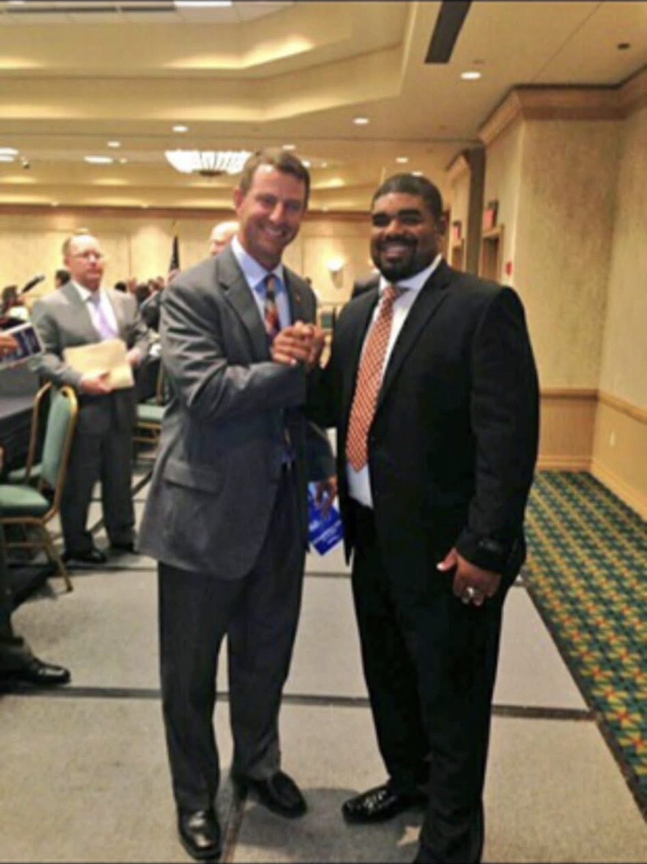 Coach Tally Adams with Dabo Swinney — 2x National Champion, Head Coach Clemson